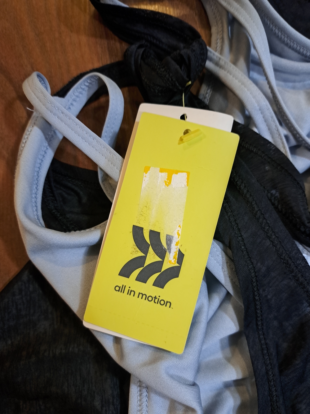 all in motion Black and Light Gray Athletic Tank - Picture 3 of 4